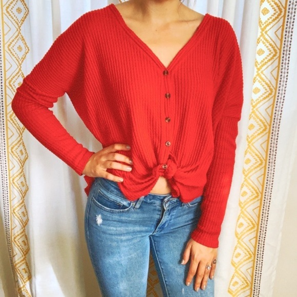 Urban Outfitters Out From Under JoJo Oversize Waffle Knit Thermal Cardigan Small - Picture 3 of 16